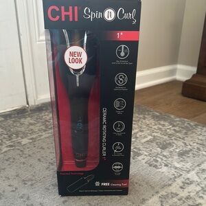 ⭐️NEW IN BOX (NIB) ⭐️CHI Spin N Curl Ceramic Rotating Curler 1” - Black